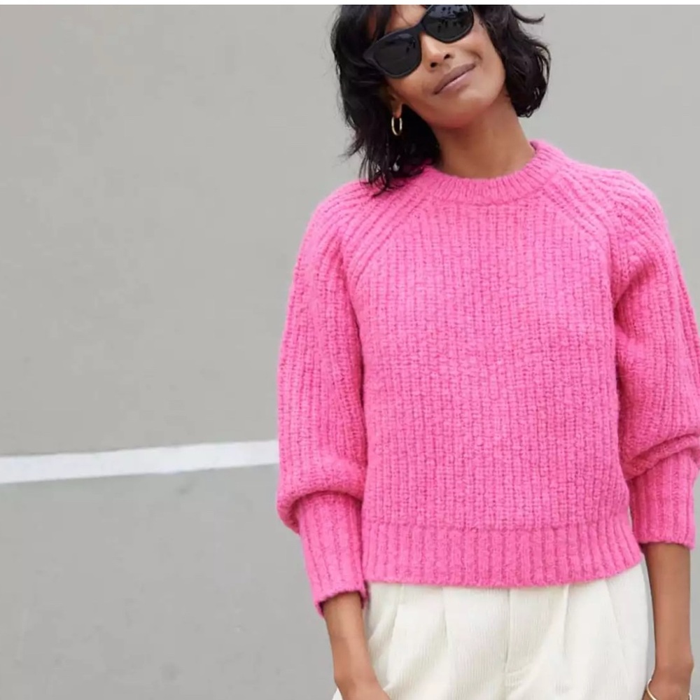 AYR Softer Now Sweater in Shocking Pink